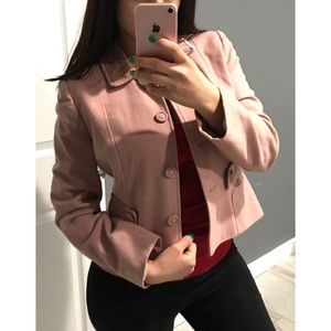 SOLD! LOFT Pink wool velvet blazer jacket 6P